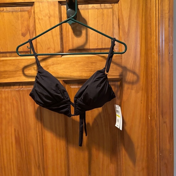Becca by Rebecca Virtue Color Code V-Wire Plunge Bikini Top in Black Medium NWT - Picture 2 of 6